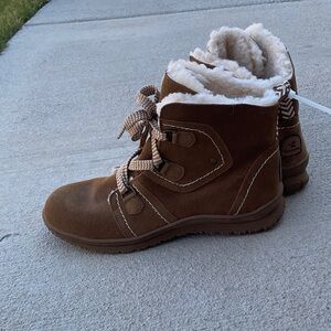 Take 50% OFF-BearPaw Warm Brown Kids Winter Boots with Faux Fur Lining, Sz-12
